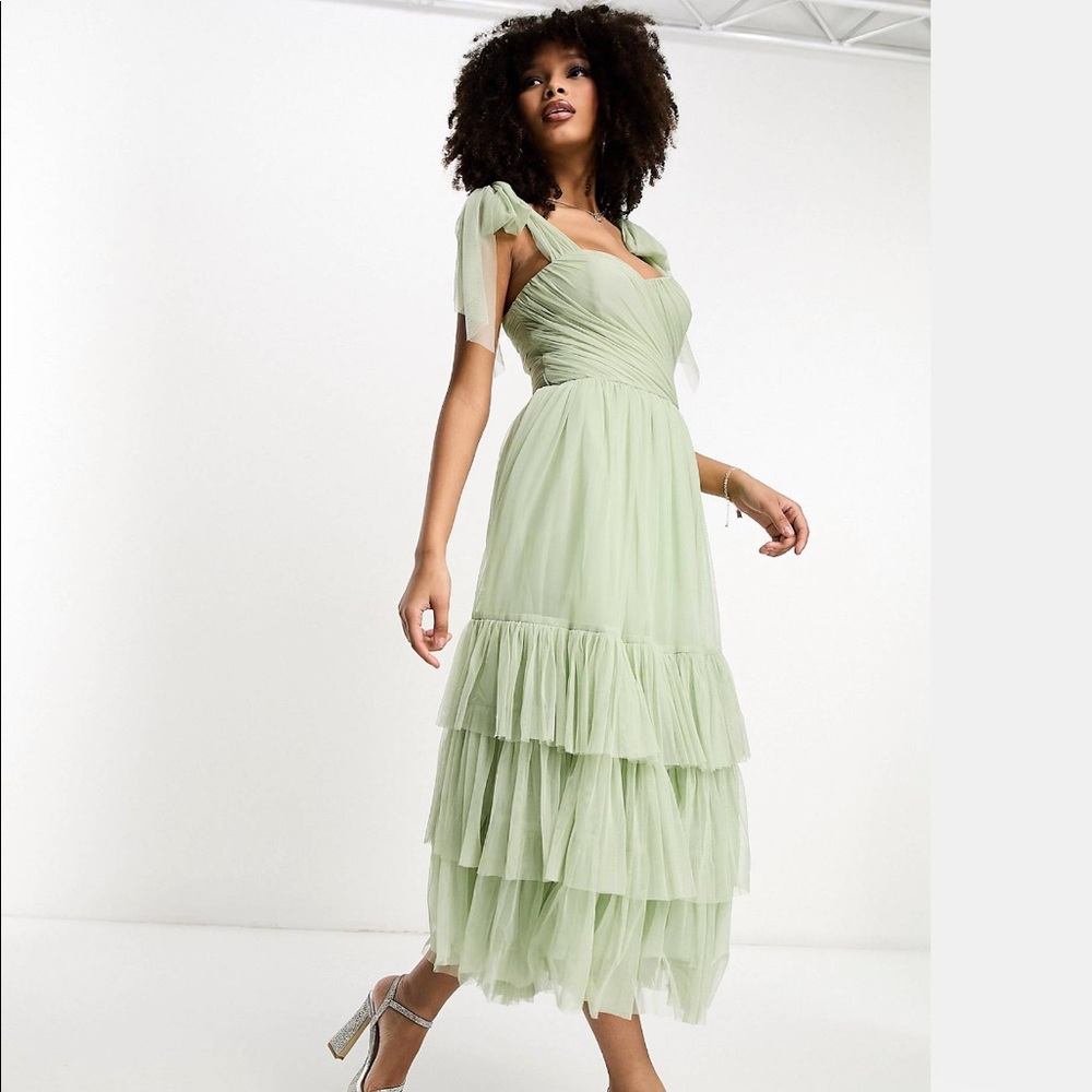 Sage green dress by Lace & Beads. NWT.